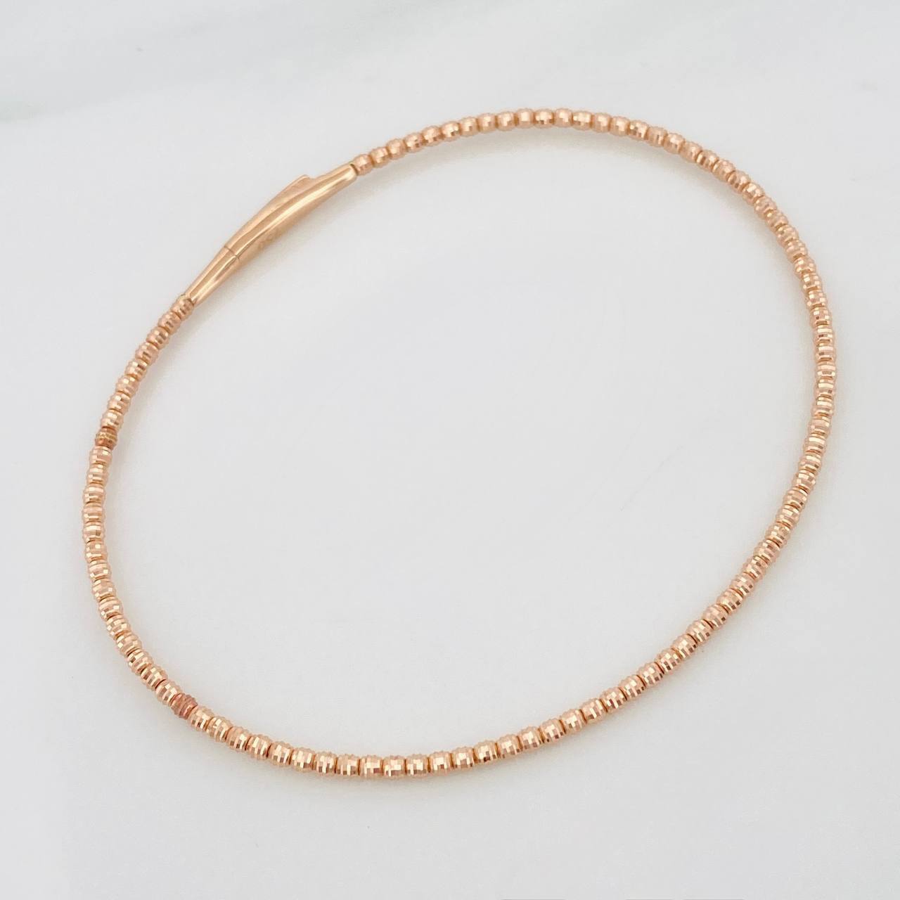 Pulso Aro Diamantado 2.80 g / 17 cm / 1.7 mm Oro Rosa 18K