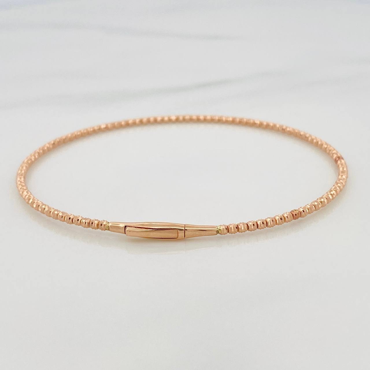 Pulso Aro Diamantado 2.80 g / 17 cm / 1.7 mm Oro Rosa 18K