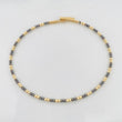 Pulso Aro Diamantado 2.85 g / 17 cm / 1.65 mm Dos Oros Negro Amarillo 18K