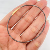 Pulso Aro Diamantado 2.75 g / 17 cm / 1.7 mm Dos Oros Negro Amarillo 18K