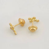 Topos Cruz Tupida 0.95 g / 7.9 mm Oro Amarillo 18K