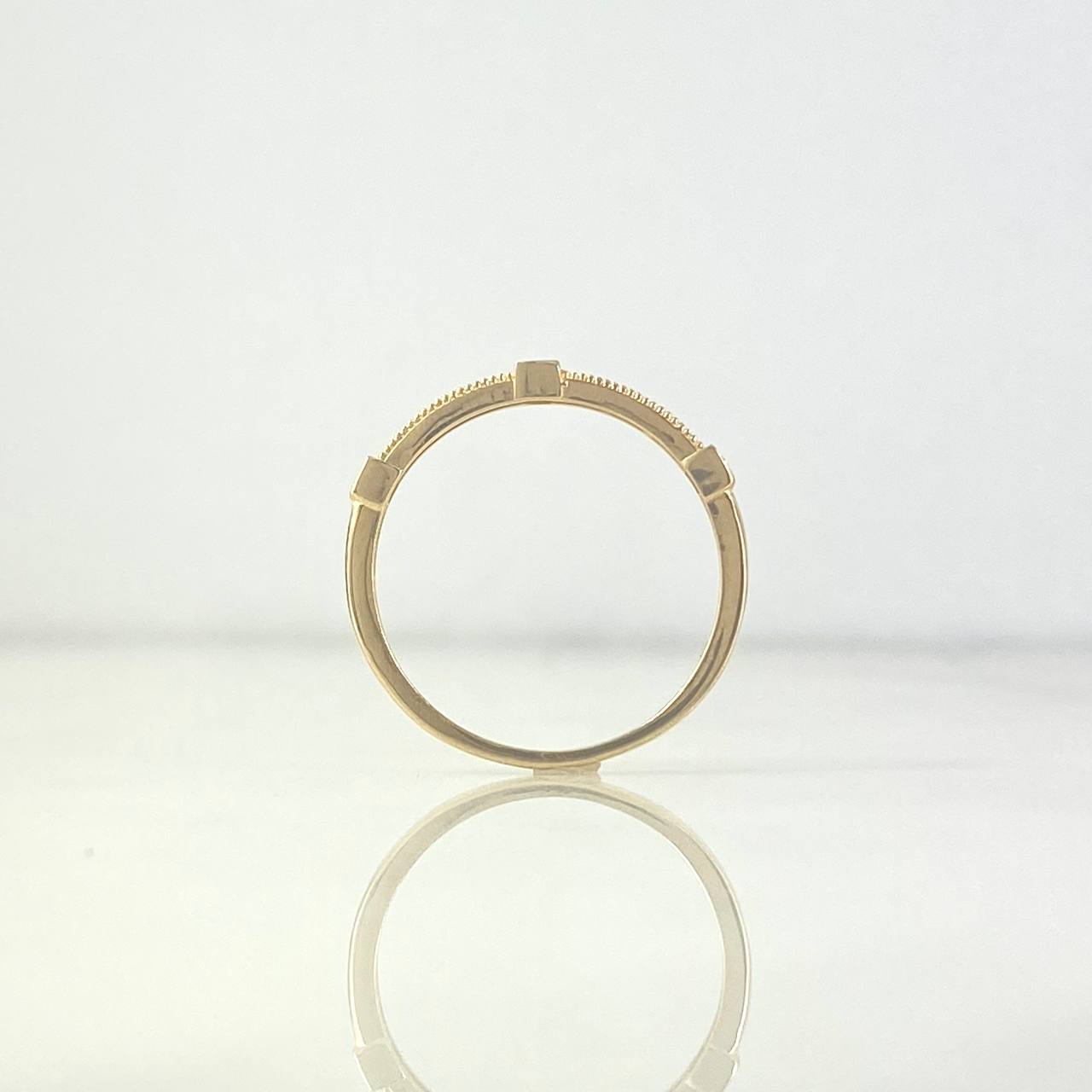 Anillo Tornillos De Orion 1.85gr / T6 / Circones Blancos Oro Amarillo