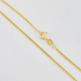 Cadena Cubana 2g / 60cm / 1.3mm Oro Amarillo 18K