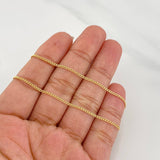 Cadena Cubana 2g / 60cm / 1.3mm Oro Amarillo 18K
