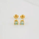 Topos Cuatro Garras Moisanita 33 pts 1.15g / 4.5mm Oro Amarillo 18K