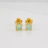 Topos Cuatro Garras Moisanita 3.3 qts 1.2g / 4.5mm Oro Amarillo 18K