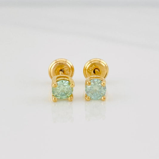 Topos Cuatro Garras Moisanita 33 pts 1.15g / 4.5mm Oro Amarillo 18K