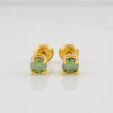 Topos Cuatro Garras Moisanita 33 pts 1.2g / 4.5mm Oro Amarillo 18K