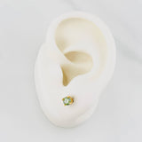Topos Cuatro Garras Moisanita 33 pts 1.2g / 4.5mm Oro Amarillo 18K