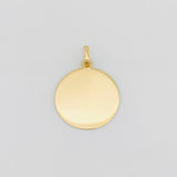 Dije Placa Circular 0.95g / 3/4 in Oro Amarillo 18K