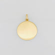 Dije Placa Circular 0.95g / 2.5cm Oro Amarillo 18K