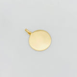 Dije Placa Circular 0.95g / 3/4 in Oro Amarillo 18K