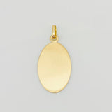 Dije Placa Ovalada 0.8g / 1 in Oro Amarillo 18K