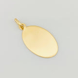 Dije Placa Ovalada 0.8g / 2.6cm Oro Amarillo 18K