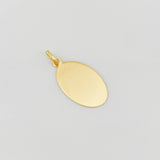 Dije Placa Ovalada 0.9g / 1 in Oro Amarillo 18K