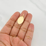 Dije Placa Ovalada 0.8g / 2.6cm Oro Amarillo 18K