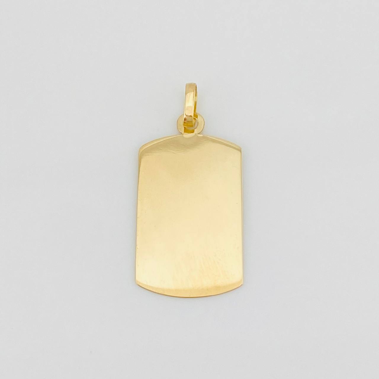 Dije Placa Rectangular Ovalada 0.95g / 1 in Oro Amarillo 18K