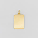 Dije Placa Cuadrada 1g / 1 in Oro Amarillo 18K