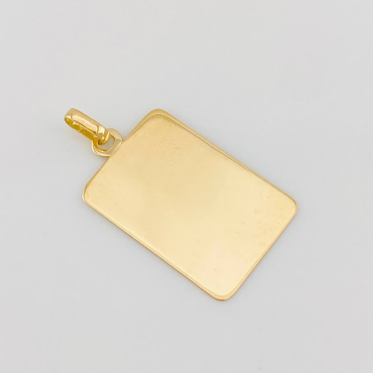 Dije Placa Cuadrada 1.1g / 1 in Oro Amarillo 18K