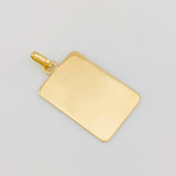 Dije Placa Cuadrada 1g / 2.7cm Oro Amarillo 18K