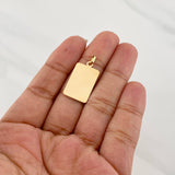 Dije Placa Cuadrada 1.1g / 1 in Oro Amarillo 18K