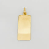 Dije Placa Rectangular 1g / 3cm Oro Amarillo 18K