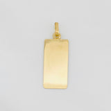Dije Placa Rectangular 1g / 3cm Oro Amarillo 18K