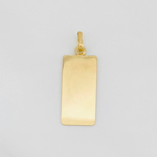 Dije Placa Rectangular 1g / 1 1/4 in Oro Amarillo 18K