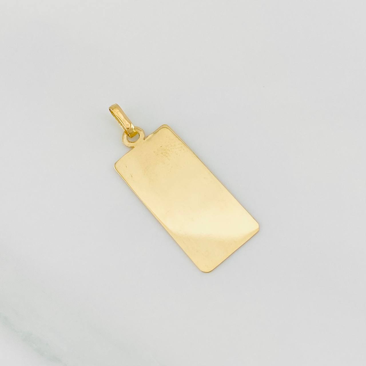 Dije Placa Rectangular 1g / 3cm Oro Amarillo 18K
