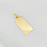 Dije Placa Rectangular 1g / 3cm Oro Amarillo 18K