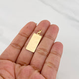 Dije Placa Rectangular 1g / 3cm Oro Amarillo 18K