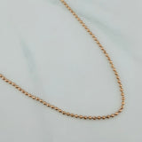 Cadena Militar Diamantado 7.95 g / 60.05 cm / 1.65 mm Oro Rosa 18K