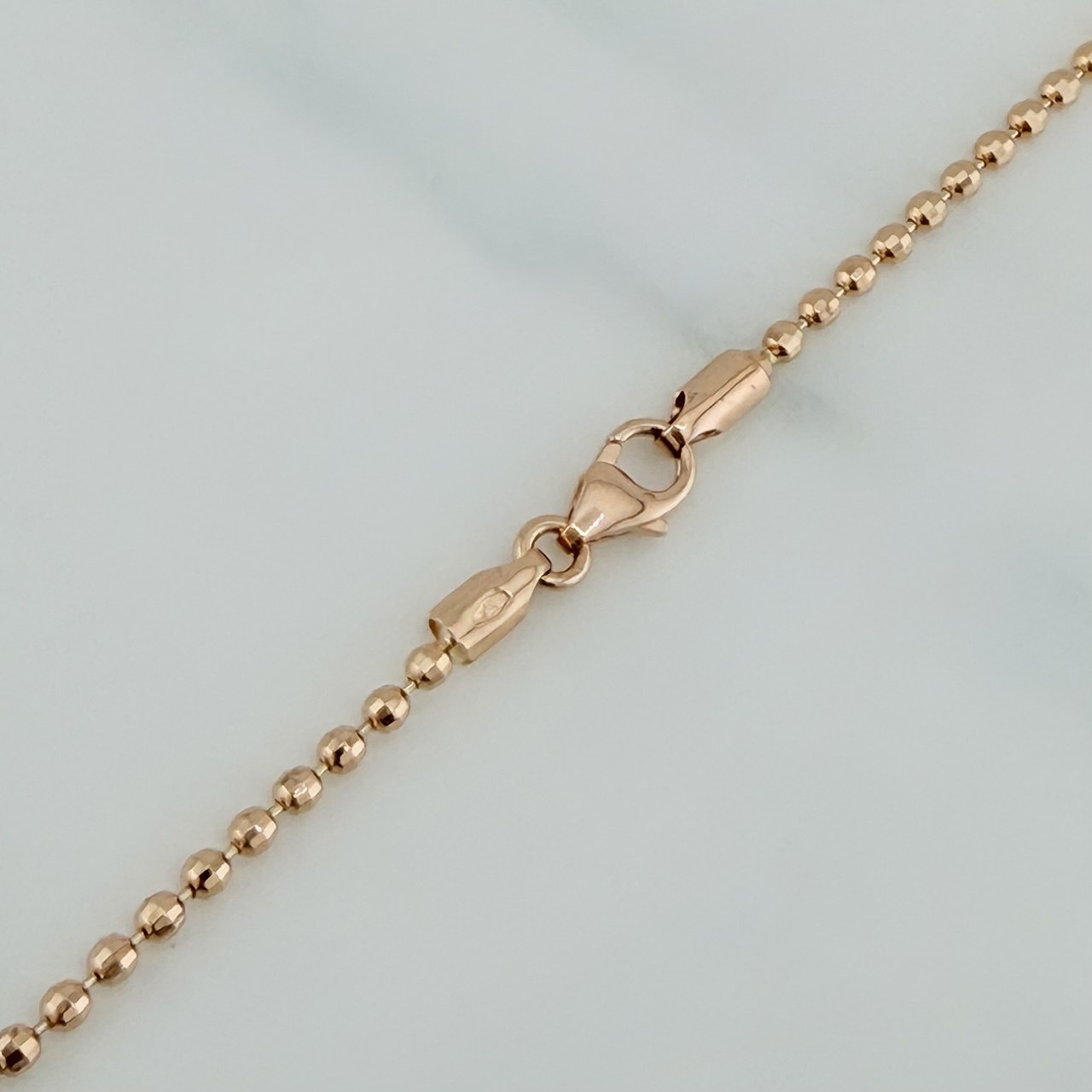 Cadena Militar Diamantado 7.95 g / 60.05 cm / 1.65 mm Oro Rosa 18K