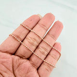 Cadena Militar Diamantado 7.95 g / 60.05 cm / 1.65 mm Oro Rosa 18K