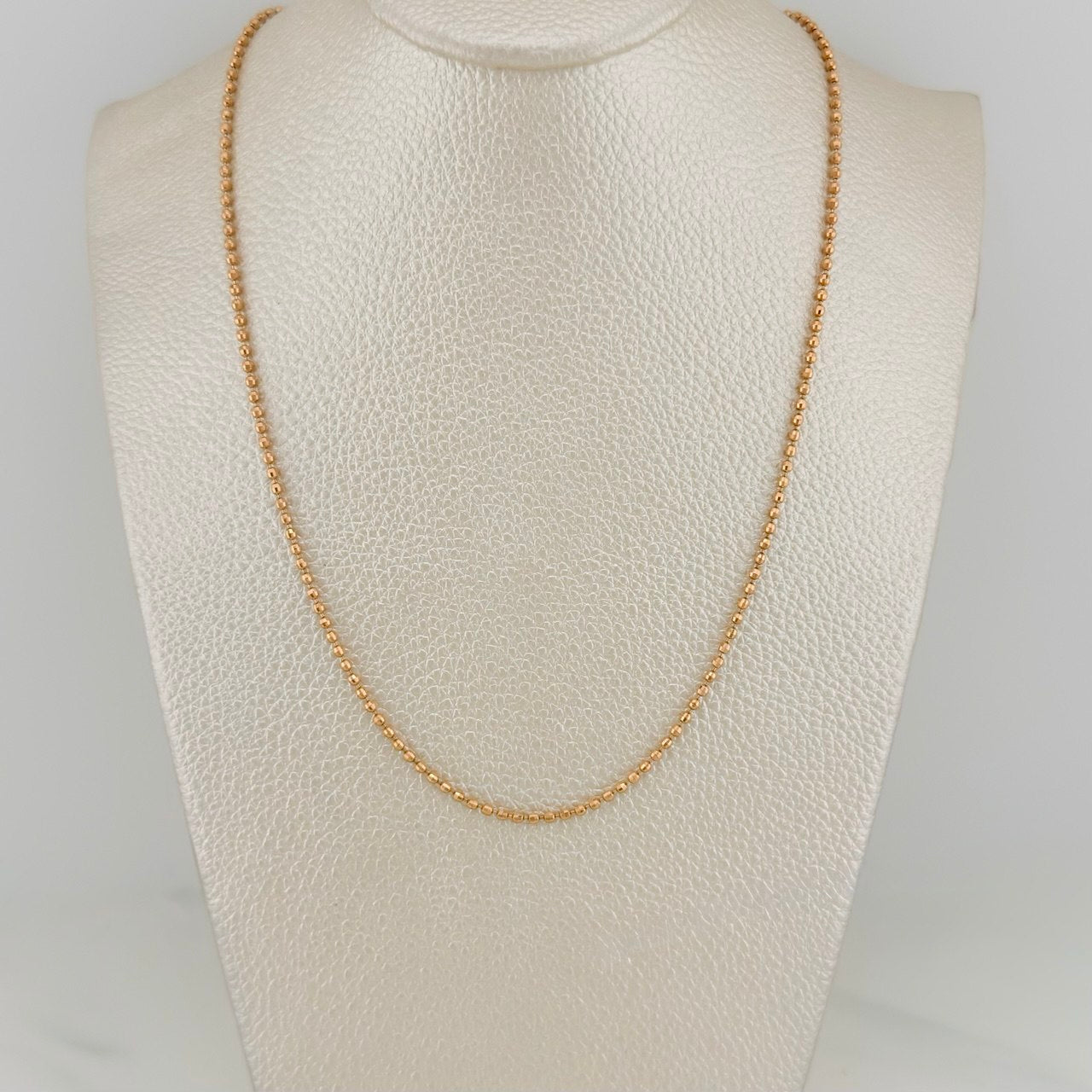 Cadena Militar Diamantado 7.95 g / 60.05 cm / 1.65 mm Oro Rosa 18K