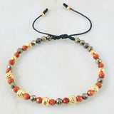 Pulsera Negra Triada Lluviosa 1.4gr / Oro Amarillo 18K  (A.C)