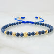 Pulsera Azul Zafiro Celestial 5mm-4mm 7 und Oro Amarillo 18K (A.C)