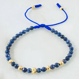 Pulsera Azul Zafiro Celestial 5mm-4mm 7 und Oro Amarillo 18K (A.C)