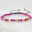 Pulsera Negra Rubies Vermelion 0.8gr / Oro Amarillo 18K (A.C)