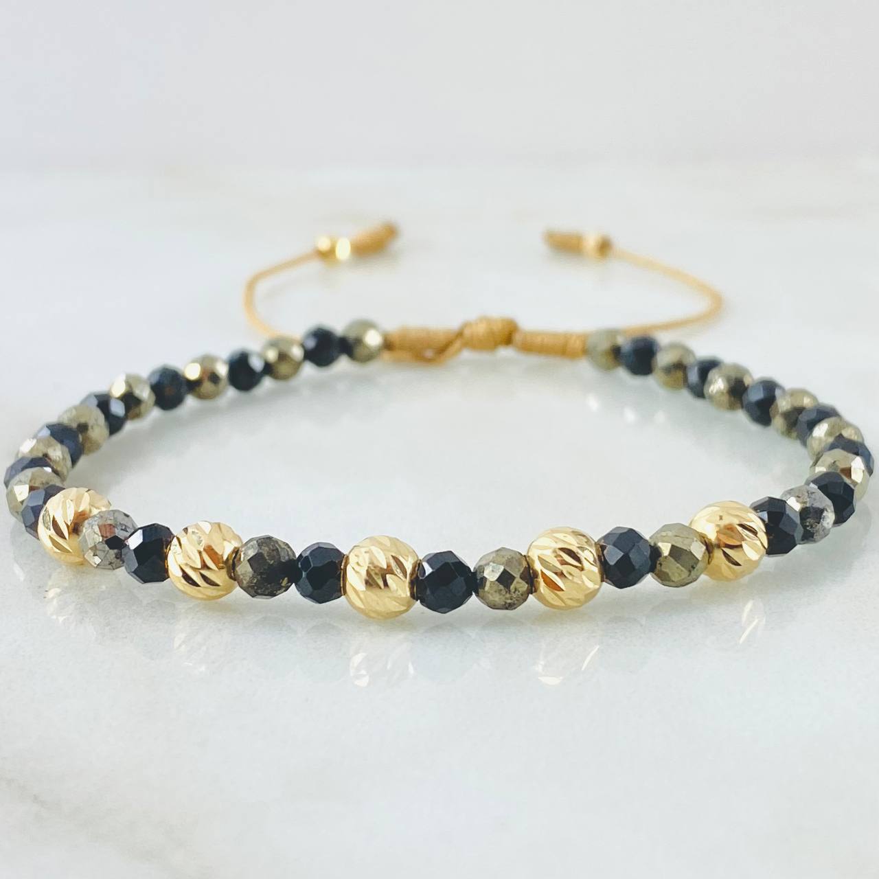 Pulsera Beige Filas Piritantes 1gr / Oro Amarillo 18K (A.C)