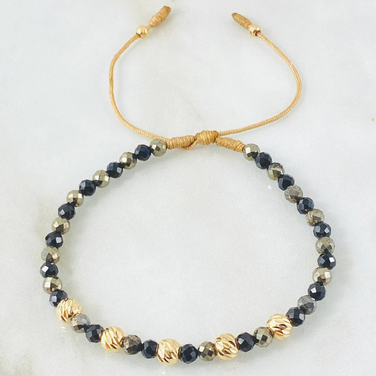 Pulsera Beige Filas Piritantes 1gr / Oro Amarillo 18K (A.C)