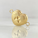 Herraje Corazón Texturizado 0.85gr / 2cm / Oro 18K