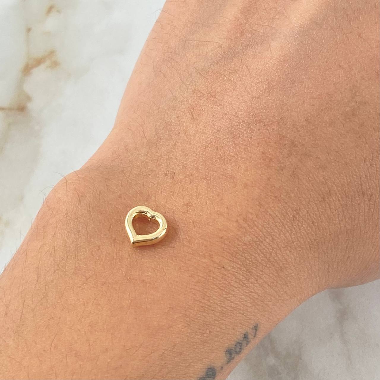 Herraje Silueta Corazón 0.3gr / 0.8cm / Oro 18K
