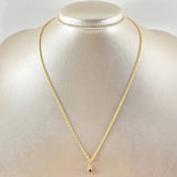 Set Cadena Lazo 0.95gr / 45cm + Dije Gota 0.55gr / 1.5gr / Circon Negro Oro 18K (Oferta) ©