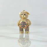 Dije Oso Articulado 6gr / 2.8cm / Circones Colores Oro Amarillo 18K ©