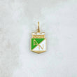 Dije Atlético Nacional 1.6gr / 2.2cm / Resina Blanca Verde Oro Amarillo 18K