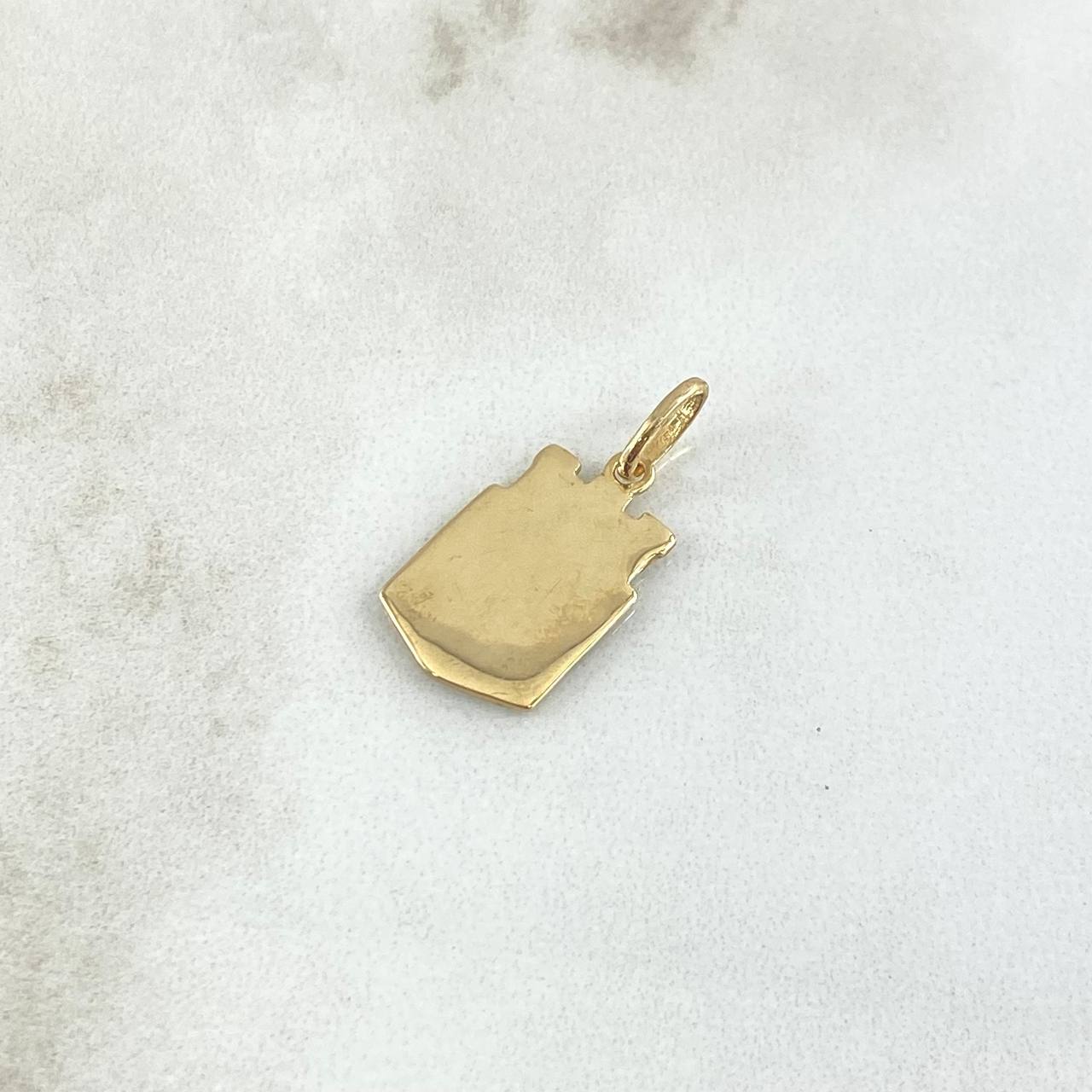 Dije Atlético Nacional 1.6gr / 2.2cm / Resina Blanca Verde Oro Amarillo 18K