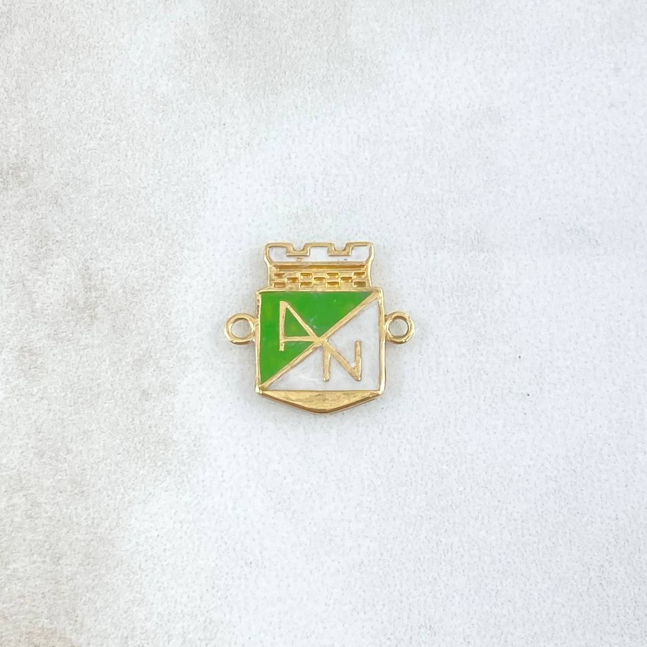 Herraje Atletico Nacional 1.6gr / 1.5cm / Oro Amarillo 18K