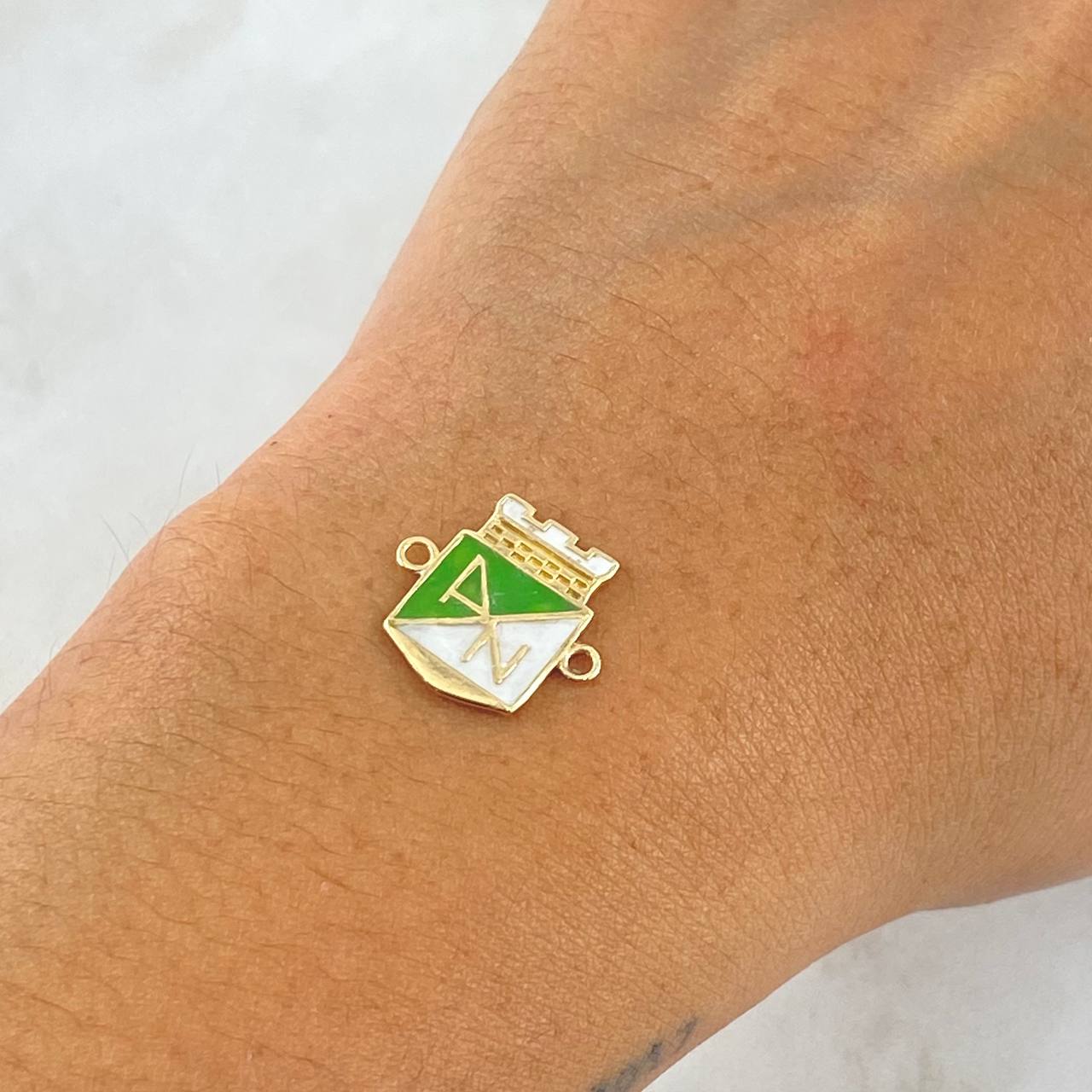 Herraje Atletico Nacional 1.6gr / 1.5cm / Oro Amarillo 18K