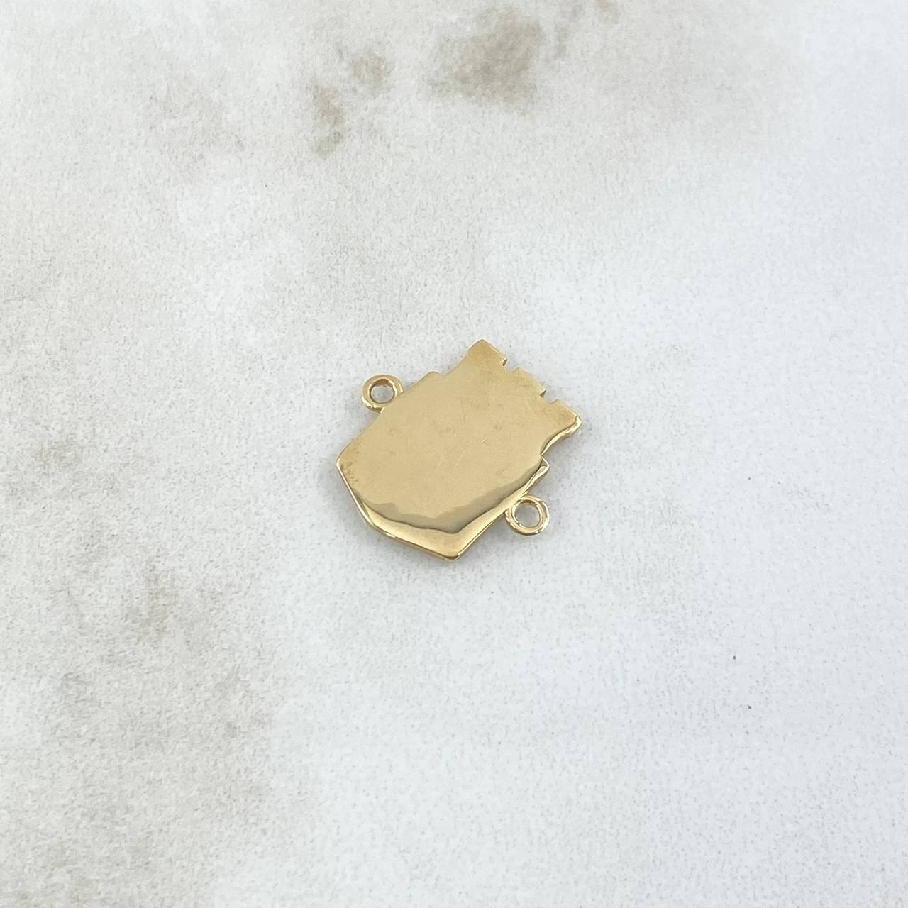 Herraje Atletico Nacional 1.55gr / 1.5cm / Oro Amarillo 18K